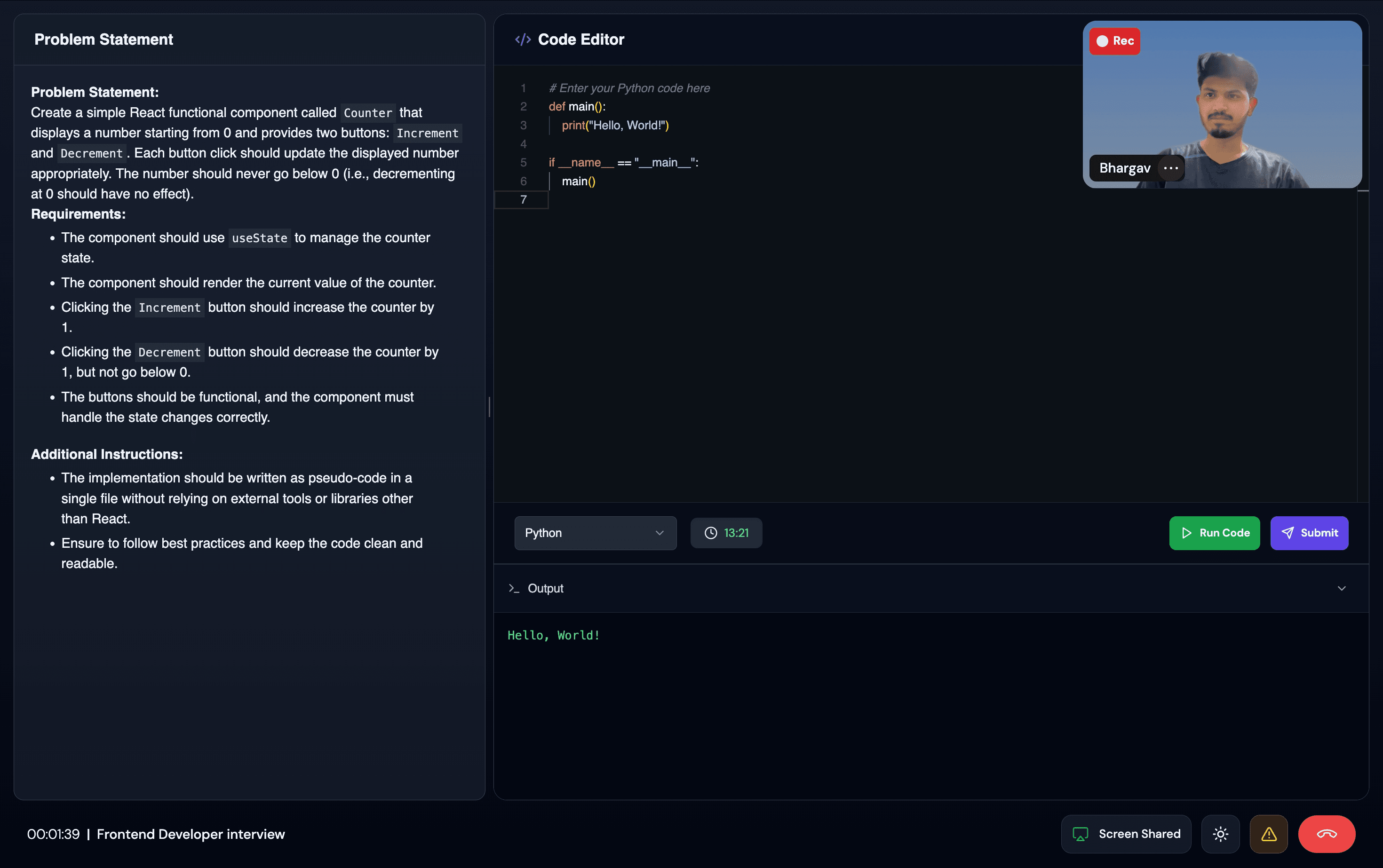 Code Editor - Project screenshot