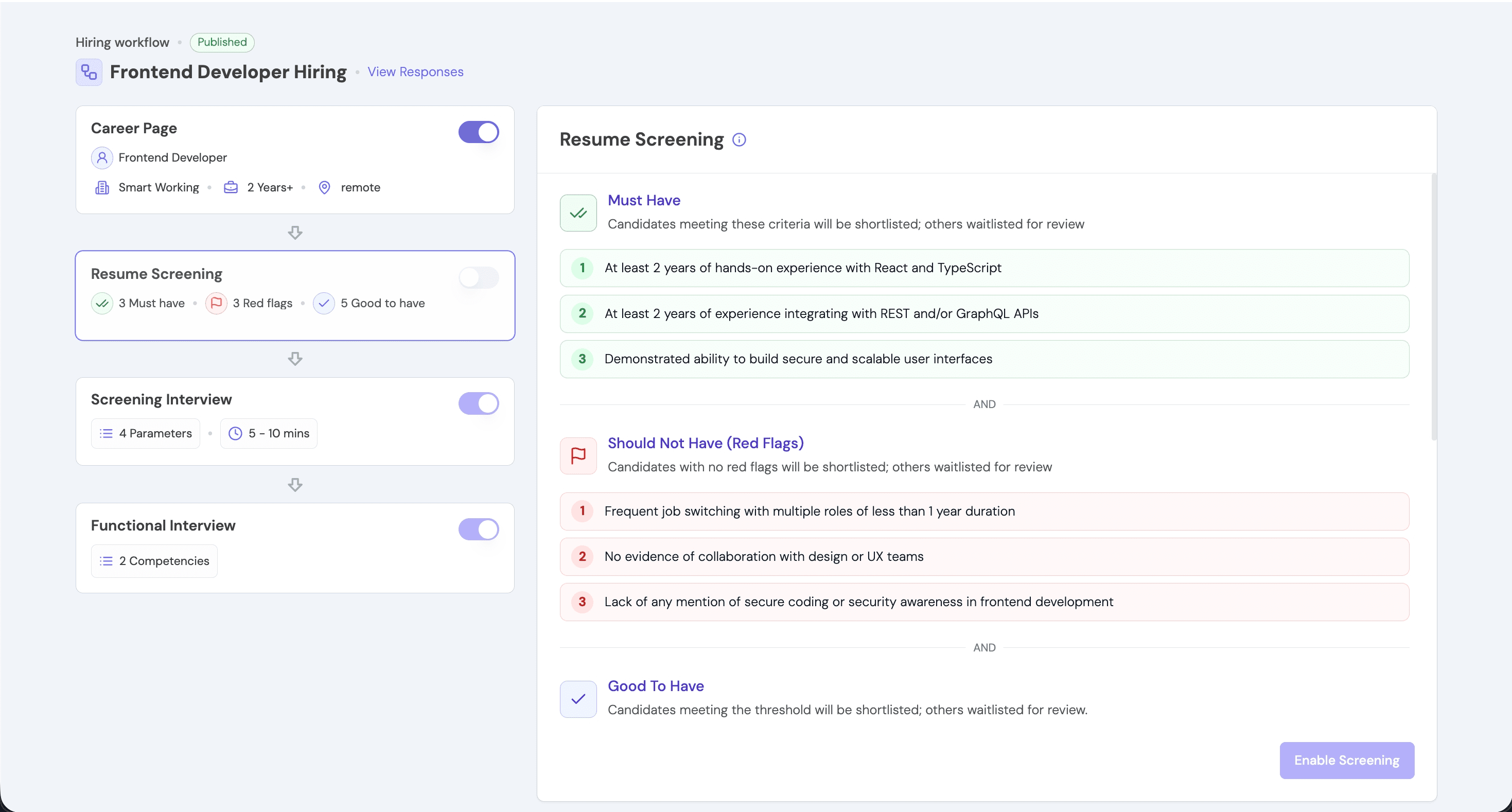 AI Hiring Workflows - Project screenshot