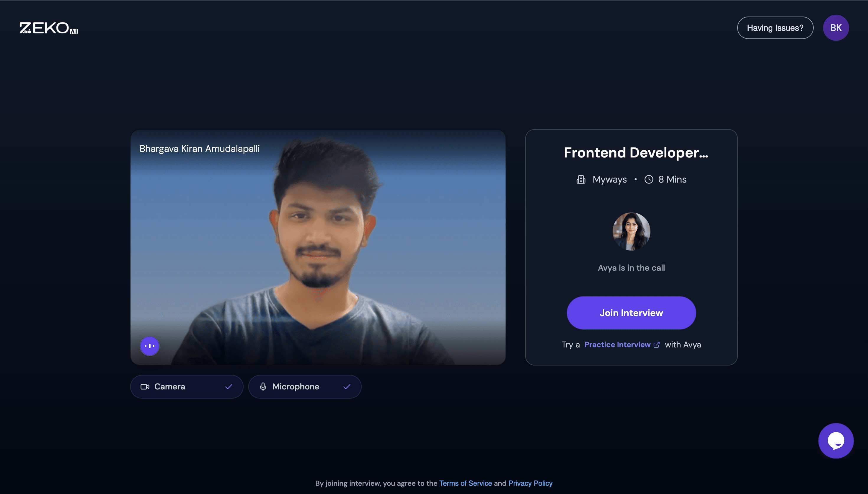 AI Interview - Screenshot